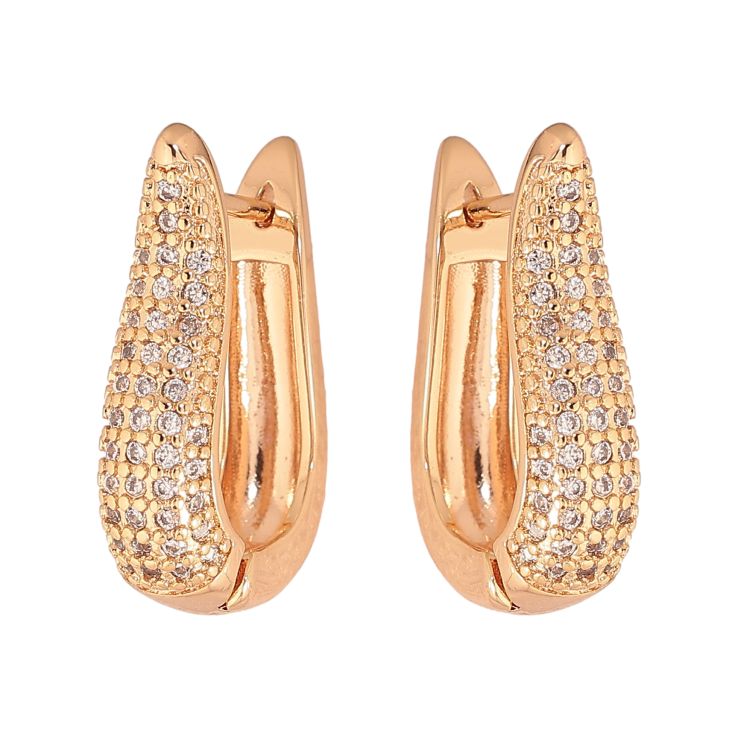 Сережки Xuping M&L колір 18K англійський замок "Інкрустація кристалами" фото №4