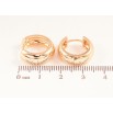 Серьги Xuping M&L цвет 18K колечки "Классика, шир. 7мм" ø 17мм фото №2