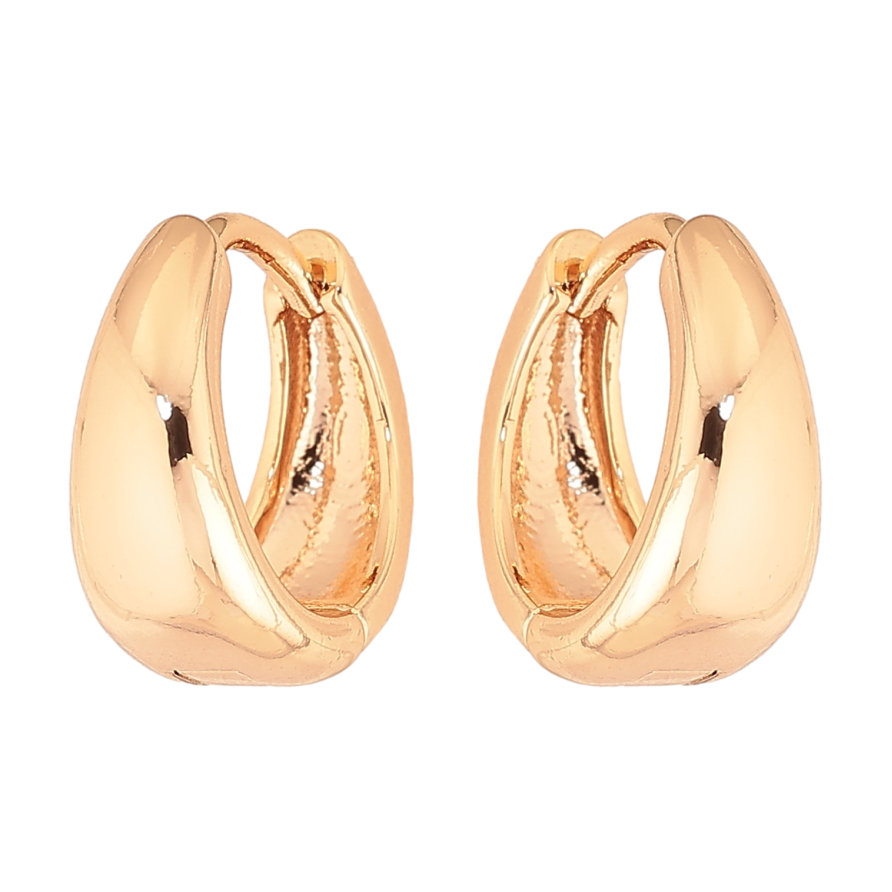 Серьги Xuping M&L цвет 18K колечки "Классика" ø 14мм фото №1