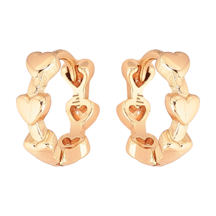 Сережки Xuping M&L колір 18K колечка "Візерунок сердечка" фото №25 Сережки Xuping M&L колір 18K колечка "Візерунок сердечка" фото №25