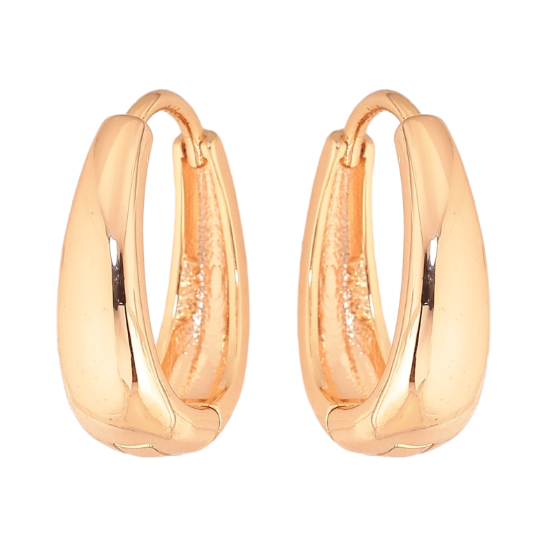 Серьги Xuping M&L цвет 18K колечки "Классика" фото №1