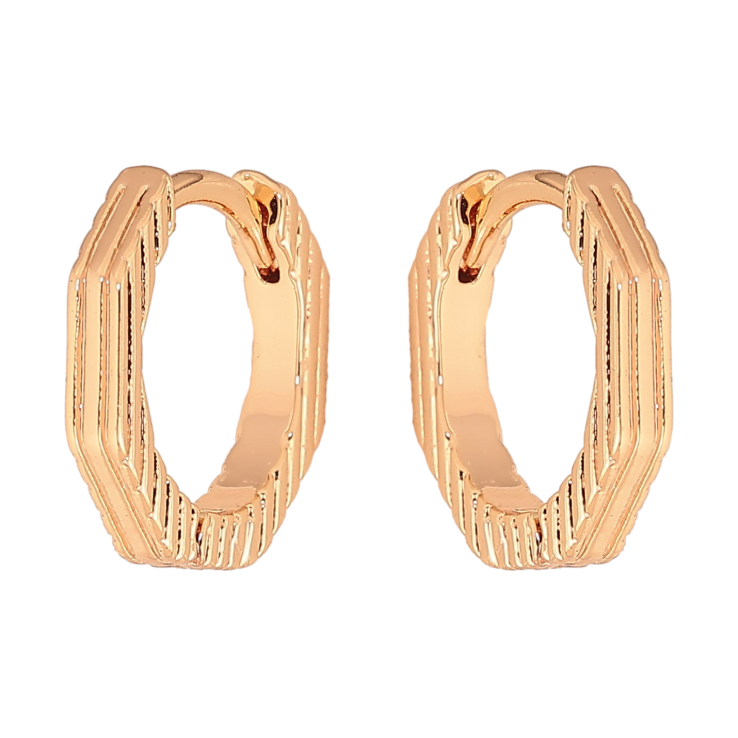 Сережки Xuping M&L колір 18K колечка "Декоративний візерунок" фото №4 Сережки Xuping M&L колір 18K колечка "Декоративний візерунок" фото №4