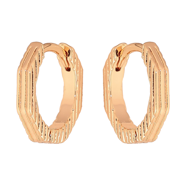 Сережки Xuping M&L колір 18K колечка "Декоративний візерунок" фото №1