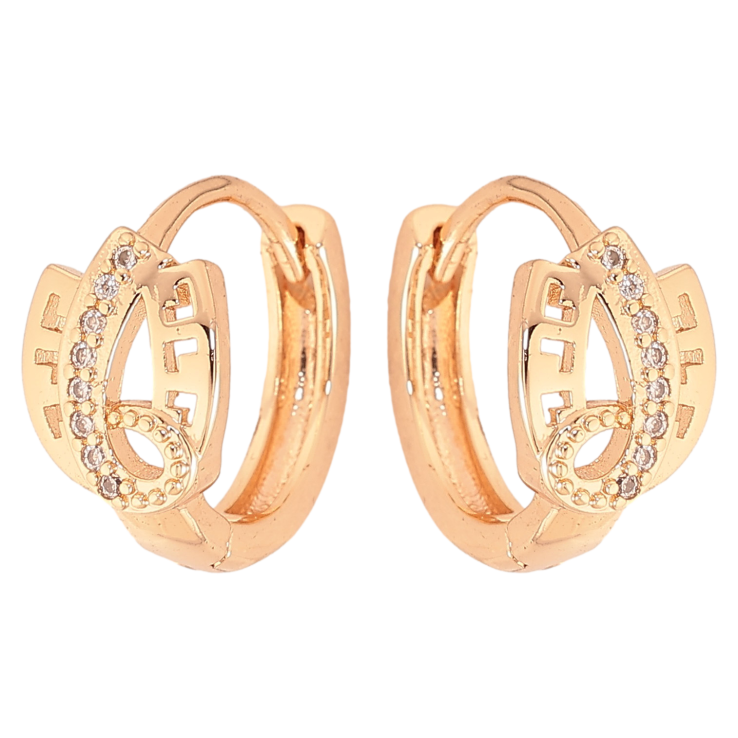 Серьги Xuping M&L цвет 18K колечки "Узор с кристаллами" фото №12 Серьги Xuping M&L цвет 18K колечки "Узор с кристаллами" фото №12