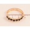 Серьги Xuping M&L цвет 18K колечки "Узор с черными кристаллами" фото №2