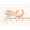 Серьги Xuping M&L цвет 18K колечки "Крестики с кристаллами" фото №2 Серьги Xuping M&L цвет 18K колечки "Крестики с кристаллами" фото №2