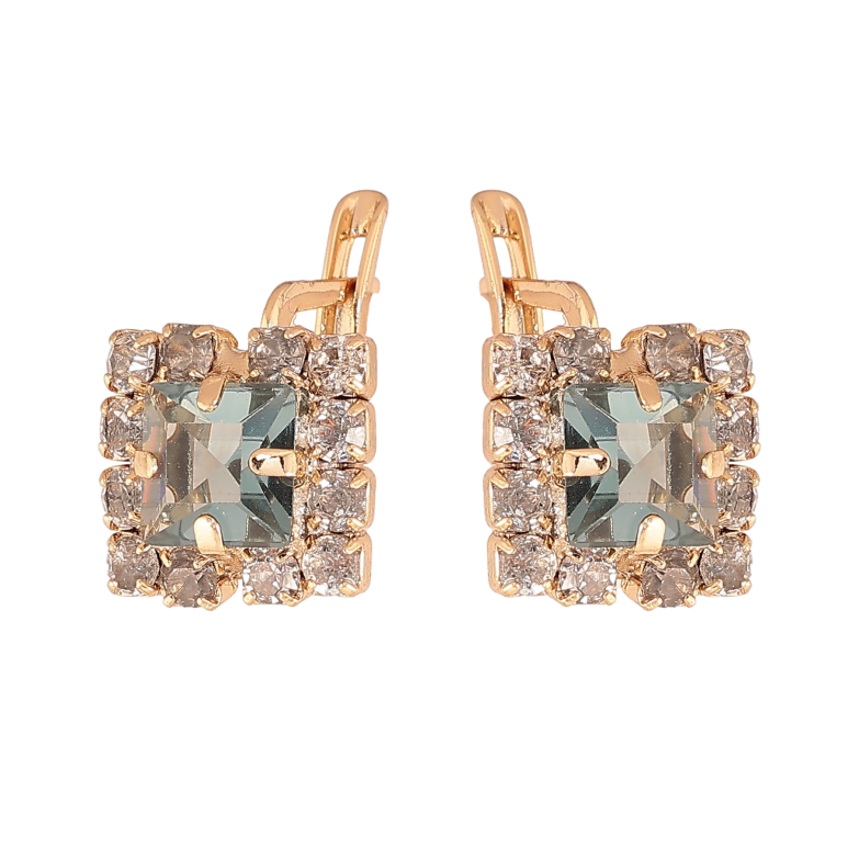 Серьги Xuping M&L цвет 18K английский замок "Инкрустация кристаллами" фото №1