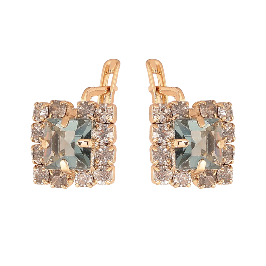 Серьги Xuping M&L цвет 18K английский замок "Инкрустация кристаллами" фото №1