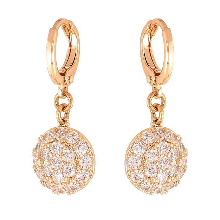 Серьги Xuping M&L цвет 18K подвески на колечках "Инкрустация кристаллами" фото №10 Серьги Xuping M&L цвет 18K подвески на колечках "Инкрустация кристаллами" фото №10