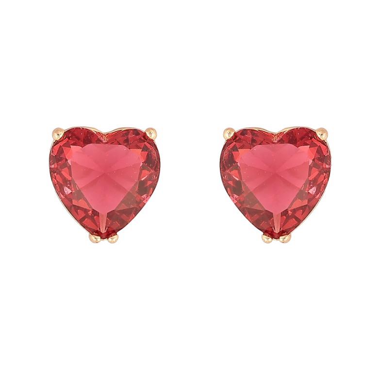 Серьги Xuping M&L цвет 18K пусеты "Малиновые кристальные сердечки" 9х9мм фото №1 Серьги Xuping M&L цвет 18K пусеты "Малиновые кристальные сердечки" 9х9мм фото №1