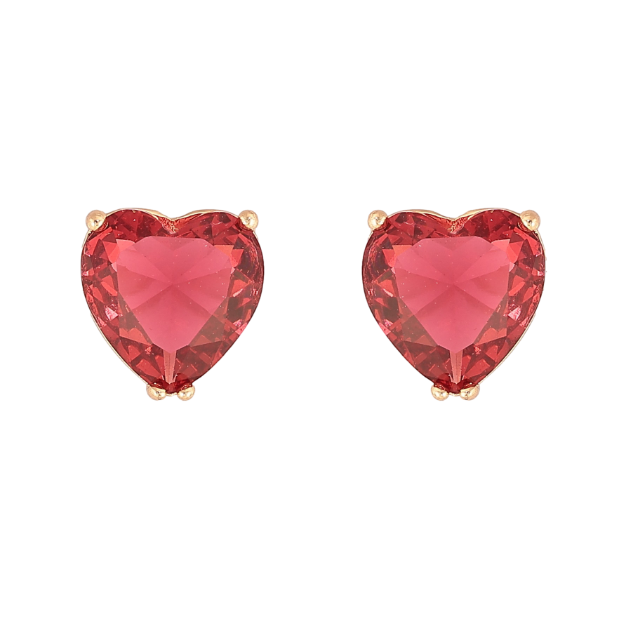 Серьги Xuping M&L цвет 18K пусеты "Малиновые кристальные сердечки" 9х9мм фото №1 Серьги Xuping M&L цвет 18K пусеты "Малиновые кристальные сердечки" 9х9мм фото №1