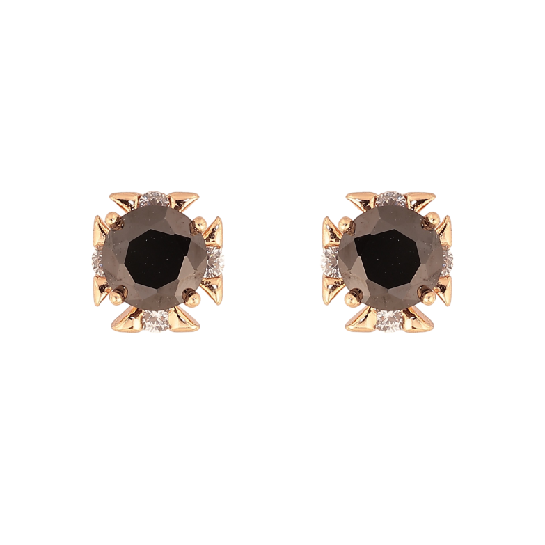 Серьги Xuping M&L цвет 18K пусеты "Черные кристаллы в декоративной оправе" фото №1 Серьги Xuping M&L цвет 18K пусеты "Черные кристаллы в декоративной оправе" фото №1