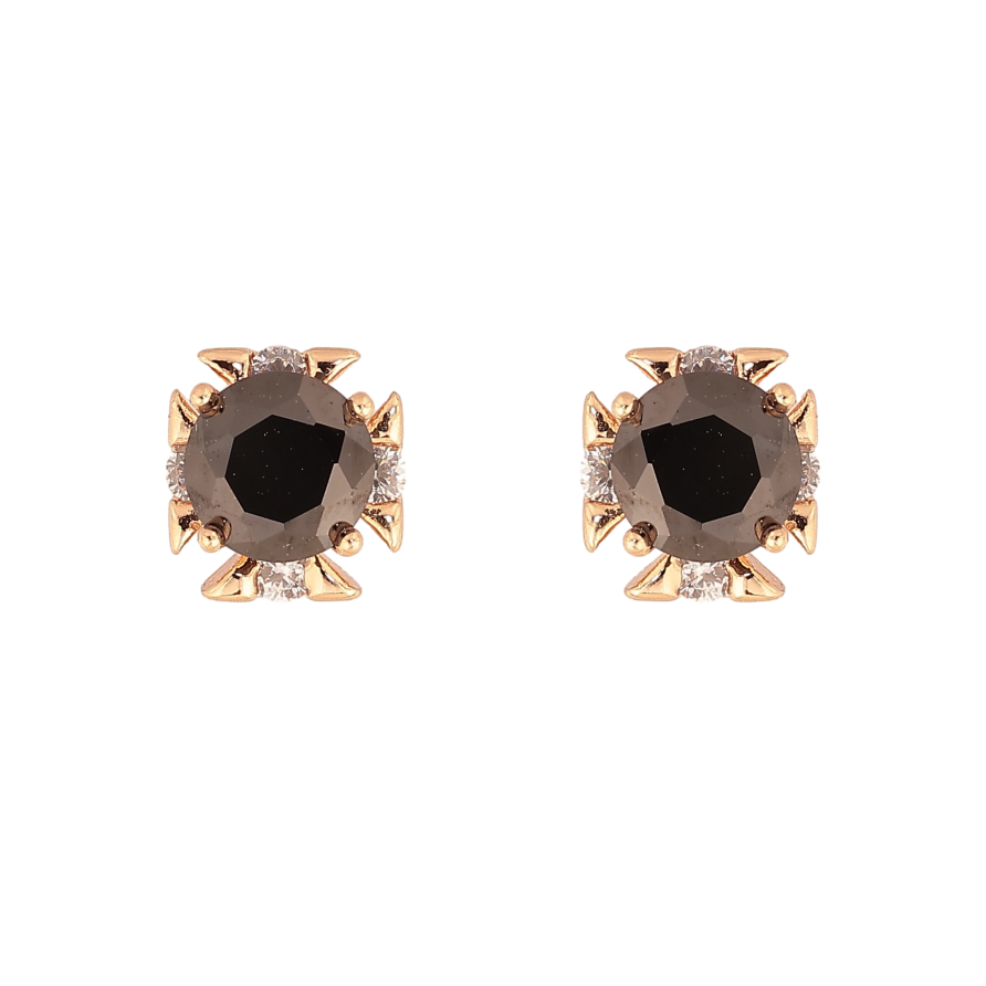 Серьги Xuping M&L цвет 18K пусеты "Черные кристаллы в декоративной оправе" фото №1 Серьги Xuping M&L цвет 18K пусеты "Черные кристаллы в декоративной оправе" фото №1