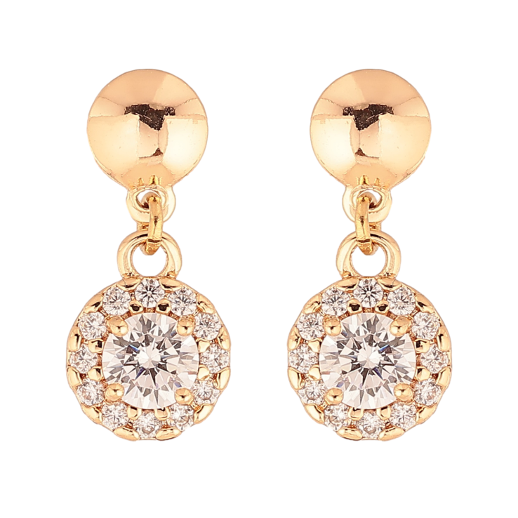 Сережки Xuping M&L колір 18K пусети "Підвіски з інкрустацією кристалами" фото №6