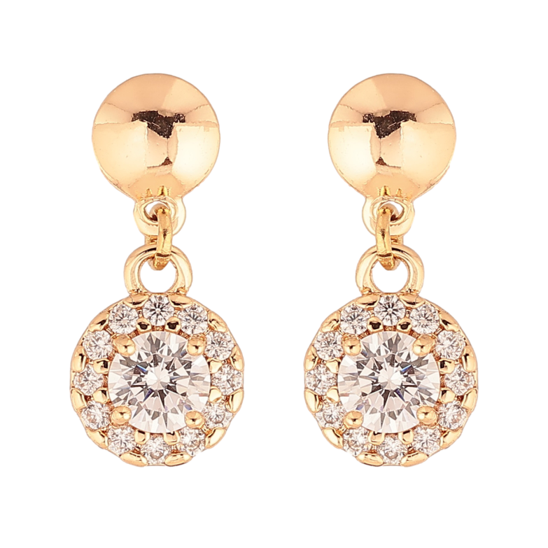 Сережки Xuping M&L колір 18K пусети "Підвіски з інкрустацією кристалами" фото №2