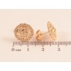 Серьги Xuping M&L цвет 18K пусеты "Декоративный узор" фото №2
