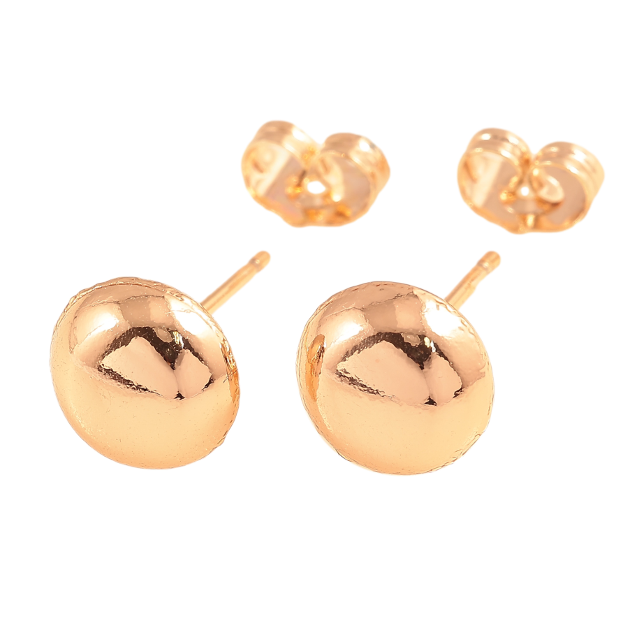 Серьги Xuping M&L цвет 18K пусеты "Круглые" ø 10мм фото №1