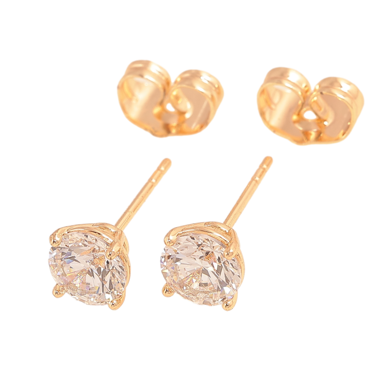 Серьги Xuping M&L цвет 18K пусеты "Кристаллы в 4-х крапановой оправе" ø 6мм фото №1 Серьги Xuping M&L цвет 18K пусеты "Кристаллы в 4-х крапановой оправе" ø 6мм фото №1