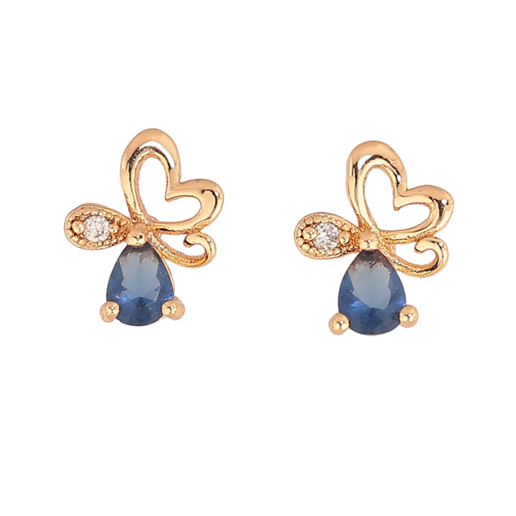 Серьги Xuping M&L цвет 18K пусеты "Бабочки с синими кристаллами" на одну сторону фото №14 Серьги Xuping M&L цвет 18K пусеты "Бабочки с синими кристаллами" на одну сторону фото №14