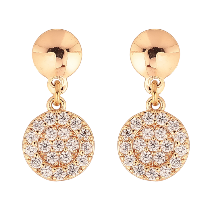 Сережки Xuping M&L колір 18K пусети "Підвіски з інкрустацією кристалами" фото №5