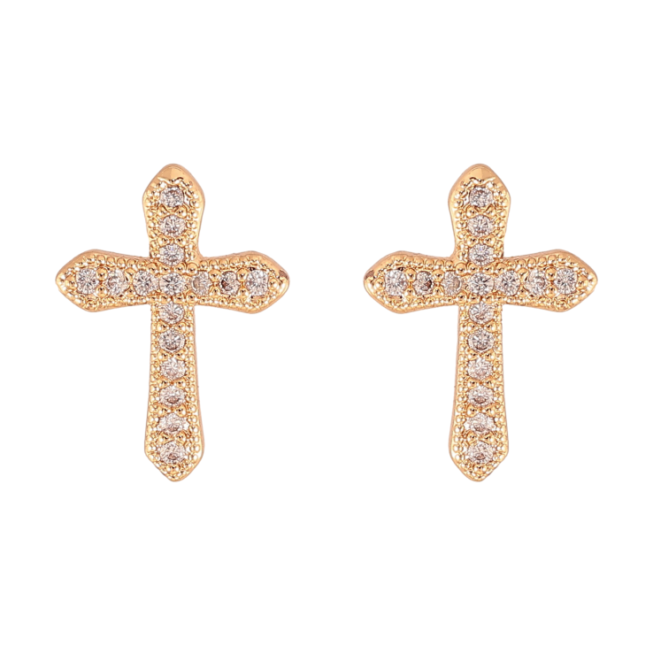 Серьги Xuping M&L цвет 18K пусеты "Крестики с кристаллами" фото №12 Серьги Xuping M&L цвет 18K пусеты "Крестики с кристаллами" фото №12