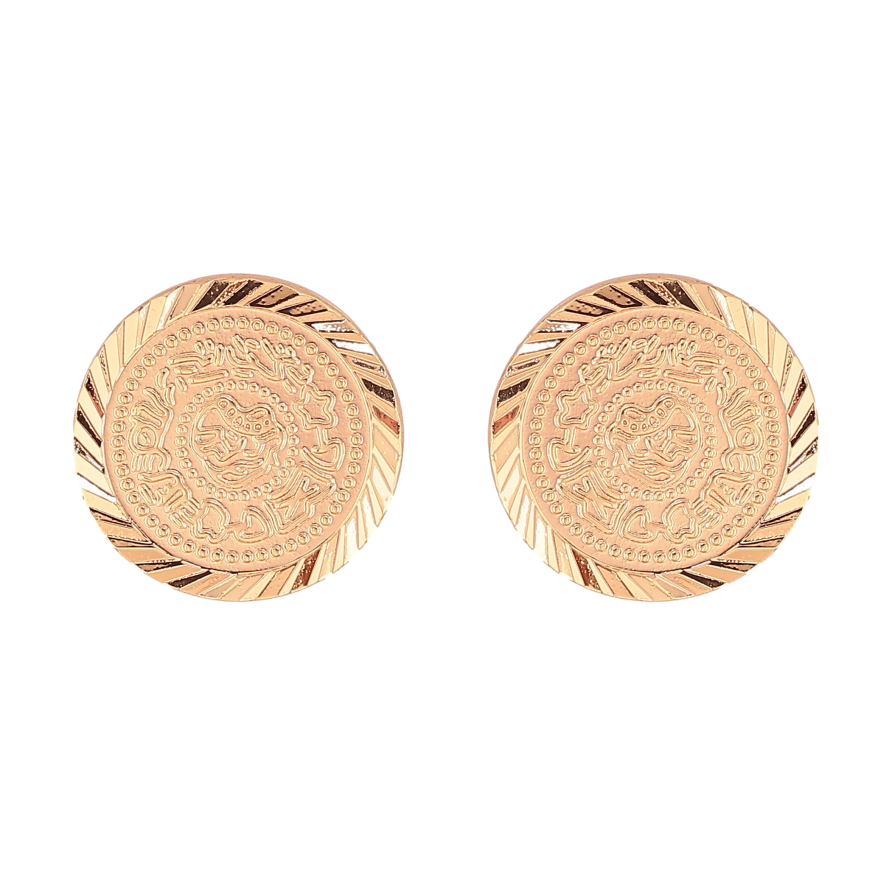 Серьги Xuping M&L цвет 18K пусеты "Декоративный узор" фото №1 Серьги Xuping M&L цвет 18K пусеты "Декоративный узор" фото №1