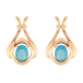 Сережки Xuping M&L колір 18K пусети "Візерунок з блакитними кристалами" фото №1 Сережки Xuping M&L колір 18K пусети "Візерунок з блакитними кристалами" фото №1