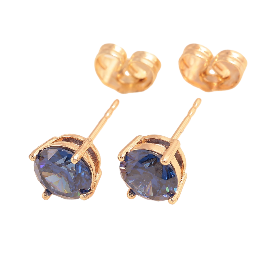 Серьги Xuping M&L цвет 18K пусеты "Синие кристаллы в 4-х крапановой оправе" ø 7мм фото №1 Серьги Xuping M&L цвет 18K пусеты "Синие кристаллы в 4-х крапановой оправе" ø 7мм фото №1