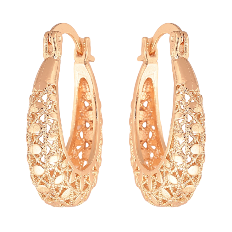 Серьги Xuping M&L цвет 18K замок-булавка "Декоративный узор" фото №6 Серьги Xuping M&L цвет 18K замок-булавка "Декоративный узор" фото №6