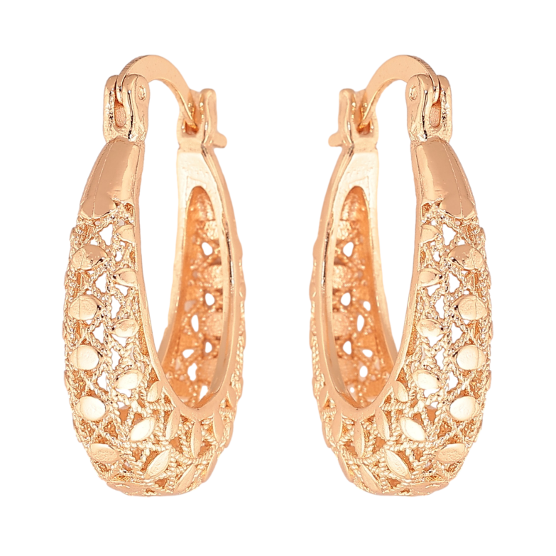Серьги Xuping M&L цвет 18K замок-булавка "Декоративный узор" фото №3 Серьги Xuping M&L цвет 18K замок-булавка "Декоративный узор" фото №3