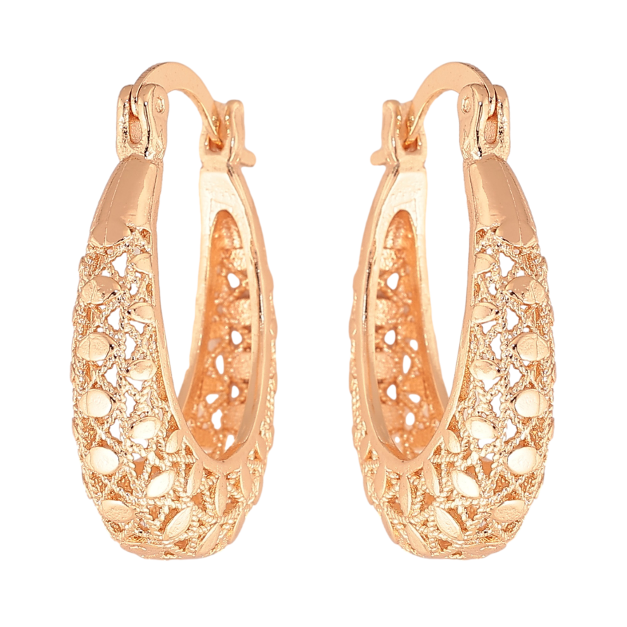 Серьги Xuping M&L цвет 18K замок-булавка "Декоративный узор" фото №1 Серьги Xuping M&L цвет 18K замок-булавка "Декоративный узор" фото №1