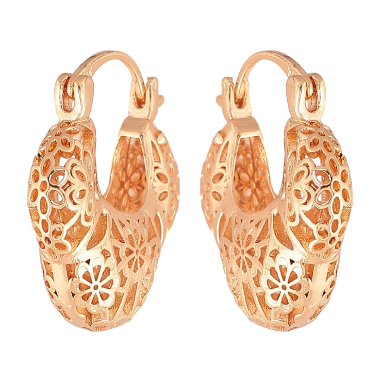 Серьги Xuping M&L цвет 18K замок-булавка "Декоративный узор" фото №1 Серьги Xuping M&L цвет 18K замок-булавка "Декоративный узор" фото №1