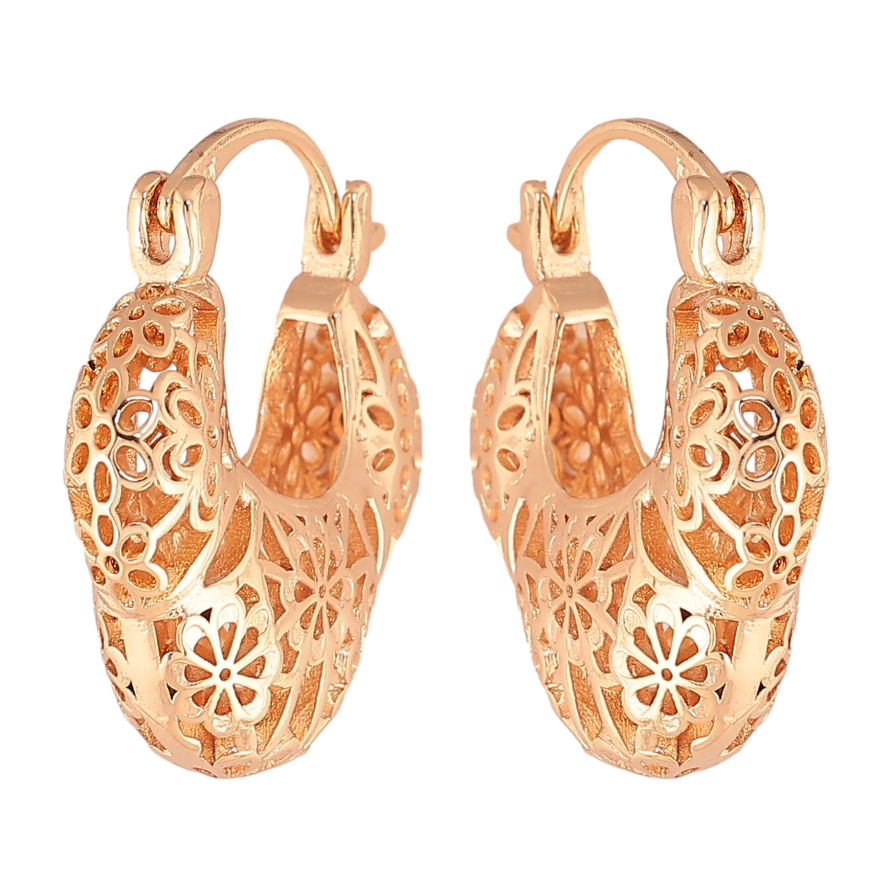 Серьги Xuping M&L цвет 18K замок-булавка "Декоративный узор" фото №1 Серьги Xuping M&L цвет 18K замок-булавка "Декоративный узор" фото №1