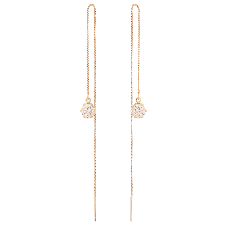 Сережки Xuping M&L колір 18K протяжки "Кристали на ланцюжках" ø 6мм фото №10 Сережки Xuping M&L колір 18K протяжки "Кристали на ланцюжках" ø 6мм фото №10