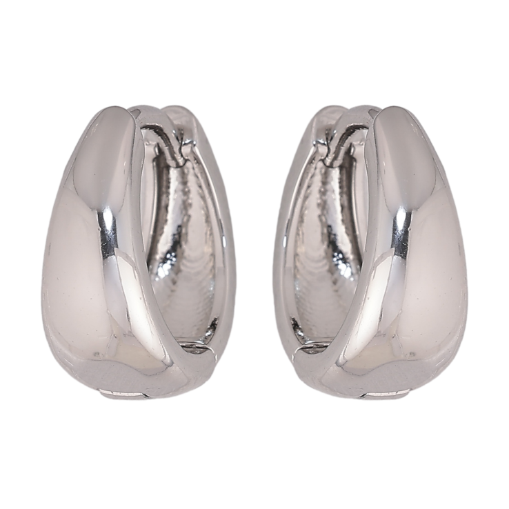 Сережки Xuping M&L колір Родій колечка "Класика" ø 14мм фото №3