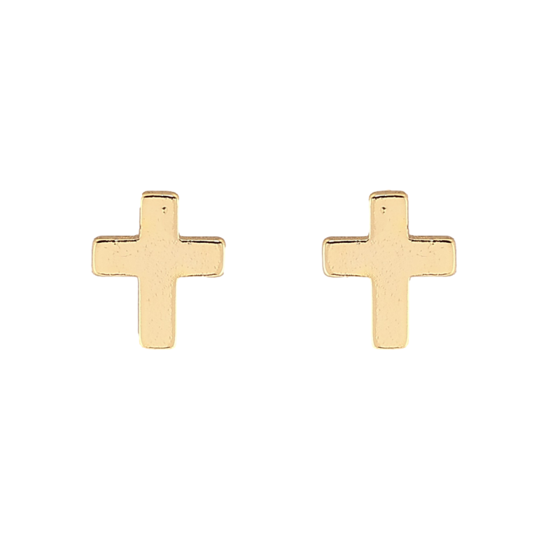 Серьги Xuping цвет Позолота 14K пусеты "Крестики" фото №1 Серьги Xuping цвет Позолота 14K пусеты "Крестики" фото №1