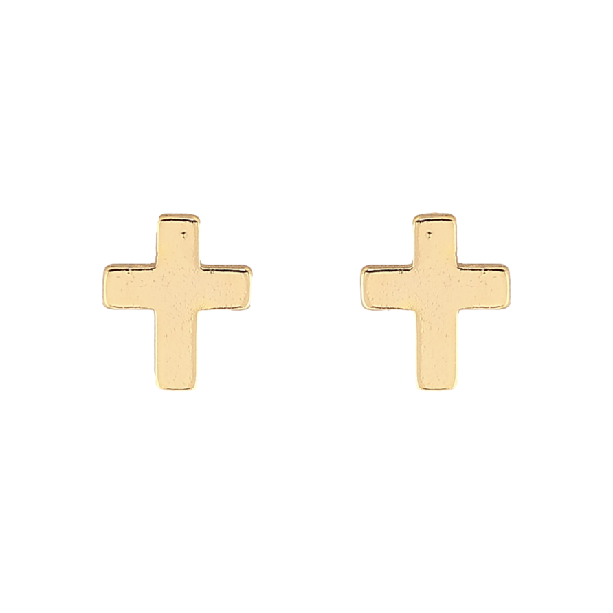 Серьги Xuping цвет Позолота 14K пусеты "Крестики" фото №1 Серьги Xuping цвет Позолота 14K пусеты "Крестики" фото №1