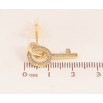 Серьги Xuping цвет Позолота 14K пусеты "Ключики на колечках" фото №3