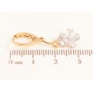 Серьги Xuping Позолота 18K + Родий подвески на колечках "Кристальные цветочки" фото №2