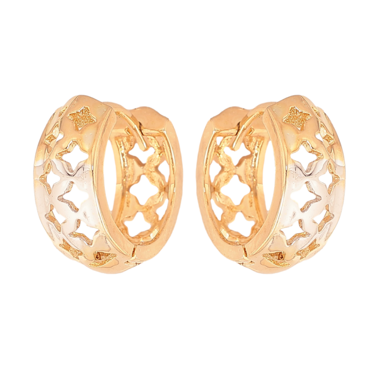 Сережки Xuping колір Позолота 18К+Родій колечка "Різний орнамент" фото №8