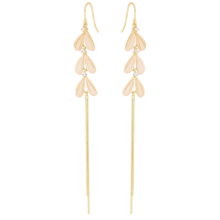 Серьги Xuping QQMM цвет Позолота 14K французский замок "Декоративные подвески" фото №15