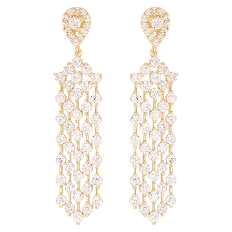 Сережки Xuping QQMM колір Позолота 14K пусети "Авангардні кристальні підвіски" фото №1 Сережки Xuping QQMM колір Позолота 14K пусети "Авангардні кристальні підвіски" фото №1