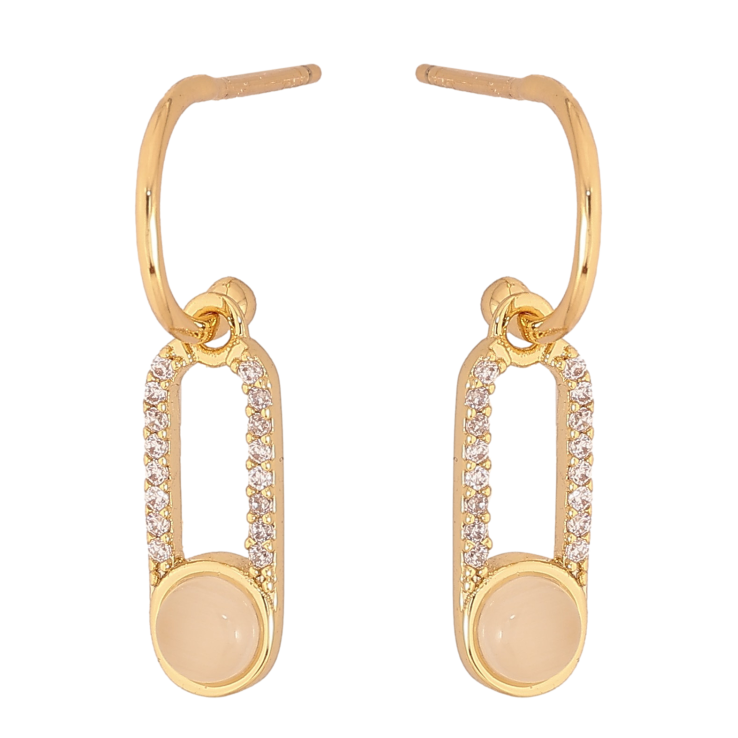 Серьги Xuping QQMM цвет Позолота 14K пусеты "Булавки на дугах" фото №4