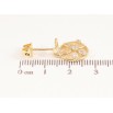 Серьги Xuping QQMM цвет Позолота 14K пусеты "Декоративные цветочные подвески" фото №2