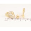 Сережки Xuping QQMM колір Позолота 14K пусети "Декоративні петельки з цирконієм" візерунок на один бік фото №2