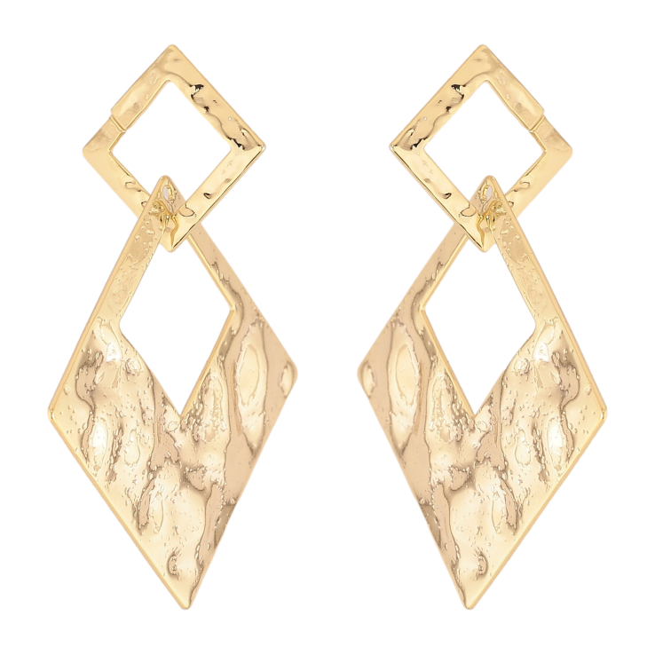 Серьги Xuping QQMM цвет Позолота 14K пусеты "Фигурные подвески" фото №16