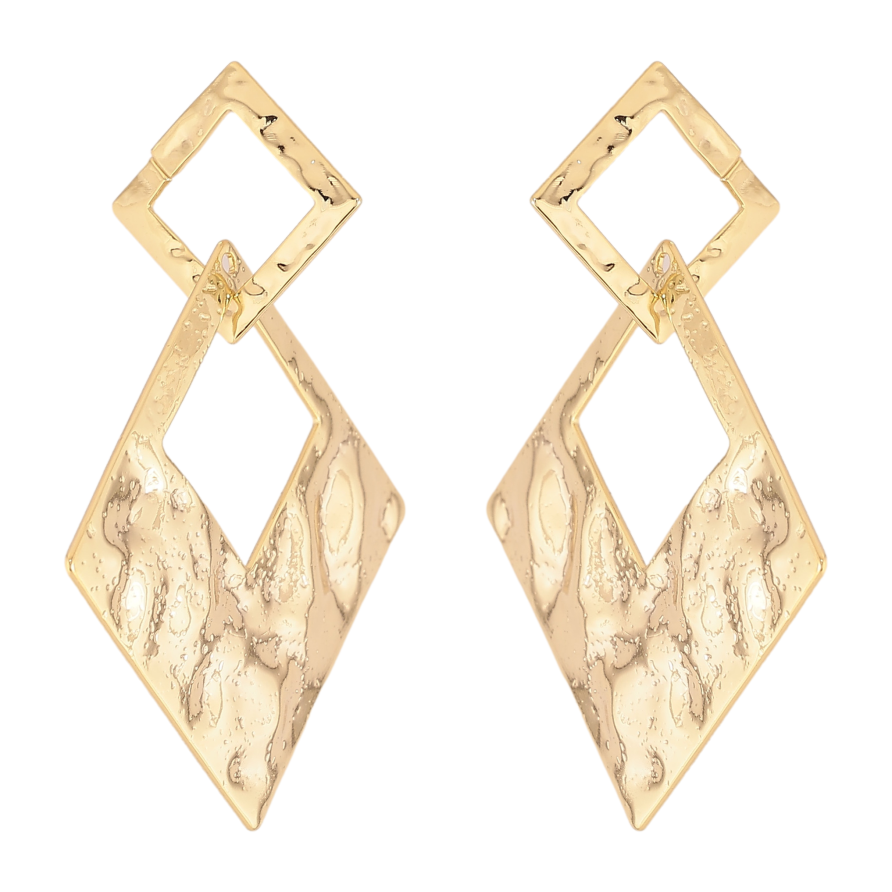 Серьги Xuping QQMM цвет Позолота 14K пусеты "Фигурные подвески" фото №1