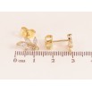 Сережки Xuping QQMM колір Позолота 14K пусети "Кристальні гілочки" фото №2