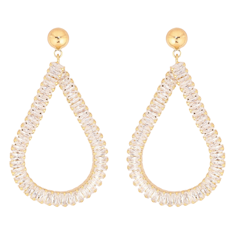 Серьги Xuping QQMM цвет Позолота 14K пусеты "Кристальные капельки" фото №1 Серьги Xuping QQMM цвет Позолота 14K пусеты "Кристальные капельки" фото №1