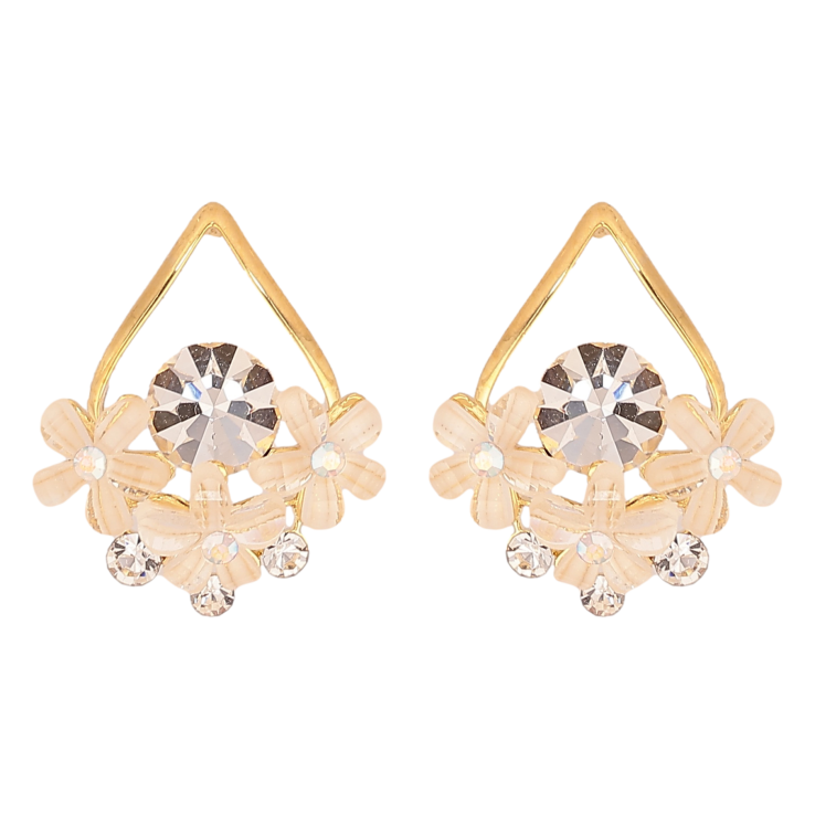 Сережки Xuping QQMM колір Позолота 14K пусети "Квіткові крапельки" фото №21